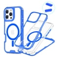 thumbnail image 1 of Allytechgroup Clear Phone Case for Apple iPhone 16 Plus, Shockproof TPU & PC iPhone 16 Plus Cover Anti-Scratch Transparent iPhone 16 Plus Case Compatible with MagSafe Accessories,Clearblue, 1 of 4