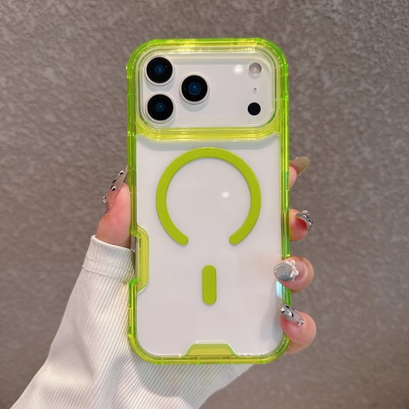 Allytechgroup Clear Phone Case for Apple iPhone Air, Shockproof TPU & PC iPhone Air Cover Anti-Scratch Transparent iPhone Air Case Compatible with MagSafe Accessories,Cleargreen