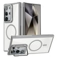 thumbnail image 1 of Allytechgroup Clear Phone Case for Samsung Galaxy S23 Ultra, Magnetic Galaxy S23 Ultra Case with Camera Lens Kickstand, Shockproof and Anti-Yellow, Compatible with MagSafe and Car Mount, Gray, 1 of 7
