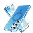thumbnail image 1 of Allytechgroup Clear Phone Case for Samsung Galaxy S25 Ultra, Galaxy S25 Ultra Case with Screen Protector, MagSafe Compatible, Kickstand Feature, Anti-Yellowing Galaxy S25 Ultra Cover, Blue, 1 of 6