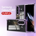 thumbnail image 1 of Allytechgroup Clear Phone Case for Samsung Galaxy Z Fold 7, Anti-Yellow Hard PC Plating Luxury Anti-Scratch Bumper Shockproof Case Cover for Samsung Galaxy Z Fold 7 Women Men, Purple, 1 of 8