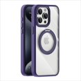 thumbnail image 1 of Allytechgroup Clear Phone Case for iPhone 15 Pro with Stand, Support Wireless Charging Magnetic Phone Case with Kickstand Shockproof Protective Back Cover for Apple iPhone 15 Pro, Purple, 1 of 8