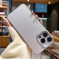 thumbnail image 1 of Allytechgroup Comaptible with iPhone 15 Plus Case for Women Men, Slim Lightweight Hard PC PU Leather Phone Case Shockproof Anti-Fingerprint Protective Bumper for Apple iPhone 15 Plus, White, 1 of 9