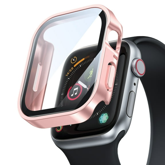 Allytechgroup Compatible with Apple Watch Series 11/10 42mm Screen Protector Case, Protective Face Cover Hard PC Bumper for Women Men for iWatch Series 11/10 42mm, Rosegold