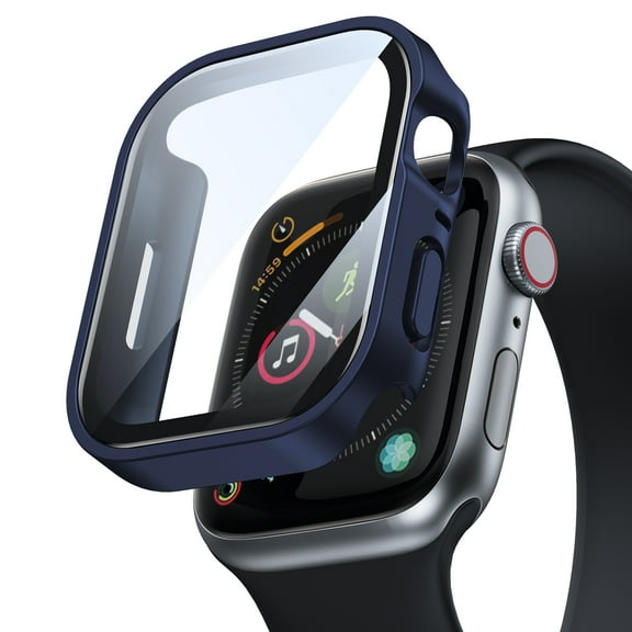 Allytechgroup Compatible with Apple Watch Series 10 46mm Screen Protector Case, Protective Face Cover Hard PC Bumper for Women Men for iWatch Series 10 46mm, Darkblue