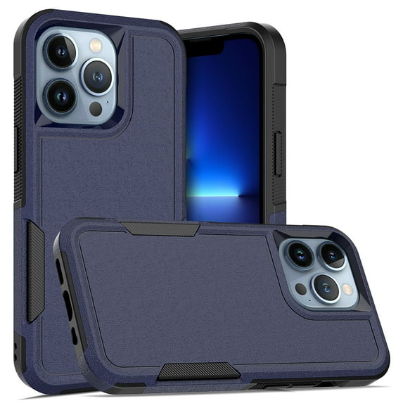 Allytechgroup Compatible for Apple iPhone 13 Pro Max, Rugged Shockproof Military Grade Protection Dual Layers Hard PC TPU Phone Case for iPhone 13 Pro Max, Darkblue