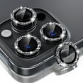 thumbnail image 1 of Allytechgroup Compatible for Apple iPhone 14 Pro Camera Lens Protector Bling, 9H Tempered Glass Camera Cover Screen Protector Metal Ring Decoration Accessories, Black, 1 of 5