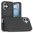 thumbnail image 1 of Allytechgroup Compatible for Apple iPhone 16 Plus, Rugged Shockproof Military Grade Protection Dual Layers Hard PC TPU Phone Case for iPhone 16 Plus, Black, 1 of 5