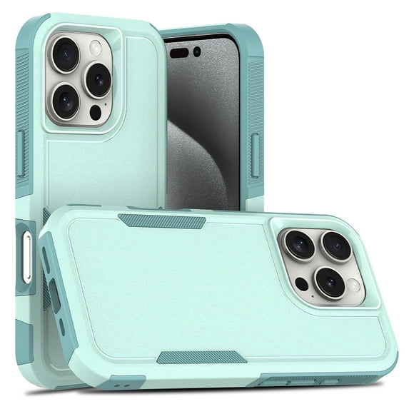 Allytechgroup Compatible for Apple iPhone 16 Pro Max, Rugged Shockproof Military Grade Protection Dual Layers Hard PC TPU Phone Case for iPhone 16 Pro Max, Mint