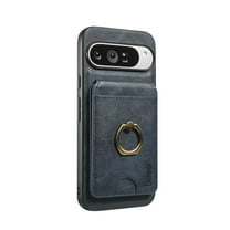 Allytechgroup Compatible with Google Pixel 10 Pro XL Wallet Case with Credit Card Slot, Detachable Cards Holder Support Wireless Charging Military Grade Drop Protection for Women Men, Blue