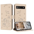 thumbnail image 1 of Allytechgroup Compatible with Google Pixel 6a Flip Wallet Case, PU Leather with Credit Card Slot Military Grade Drop Protection Cover for Google Pixel 6a, Beige, 1 of 8
