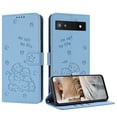 thumbnail image 1 of Allytechgroup Compatible with Google Pixel 6a Flip Wallet Case, PU Leather with Credit Card Slot Military Grade Drop Protection Cover for Google Pixel 6a, Blue, 1 of 8