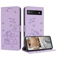 thumbnail image 1 of Allytechgroup Compatible with Google Pixel 6a Flip Wallet Case, PU Leather with Credit Card Slot Military Grade Drop Protection Cover for Google Pixel 6a, Purple, 1 of 8