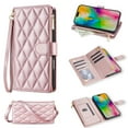 thumbnail image 1 of Allytechgroup Compatible with Google Pixel 7A Flip Case with Lanyard, PU Leather Credit Card Slot Shockproof Protective Back Cover Phone Wallet Case with Shoulder Strap for Google Pixel 7A, Rosegold, 1 of 14