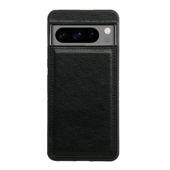 Allytechgroup Compatible with Google Pixel 8 Pro Case, PU Leather Slim Fit for Women Men Shockproof Protective Back Cover Phone Case for Google Pixel 8 Pro, Black
