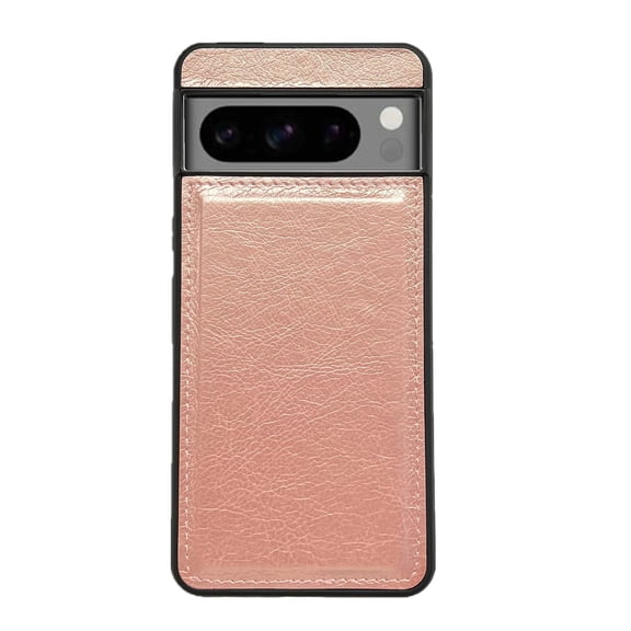 Allytechgroup Compatible with Google Pixel 9 Case, PU Leather Slim Fit for Women Men Shockproof Protective Back Cover Phone Case for Google Pixel 9, Rosegold