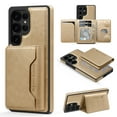 thumbnail image 1 of Allytechgroup Compatible with Magsafe 2 in 1 Detachable Samsung Galaxy S22 Ultra Wallet Case, PU Leather RFID Blocking Flip Kickstand with Card Holder for Samsung Galaxy S22 Ultra, Desertgold, 1 of 9