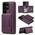 thumbnail image 1 of Allytechgroup Compatible with Magsafe 2 in 1 Detachable Samsung Galaxy S22 Ultra Wallet Case, PU Leather RFID Blocking Flip Kickstand with Card Holder for Samsung Galaxy S22 Ultra, Purple, 1 of 9