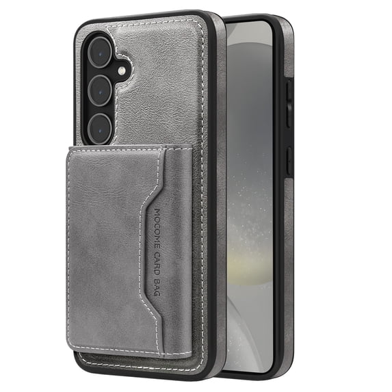 Allytechgroup Compatible with Magsafe 2 in 1 Detachable Samsung Galaxy S22 Wallet Case, PU Leather RFID Blocking Flip Kickstand with Card Holder for Samsung Galaxy S22, Gray