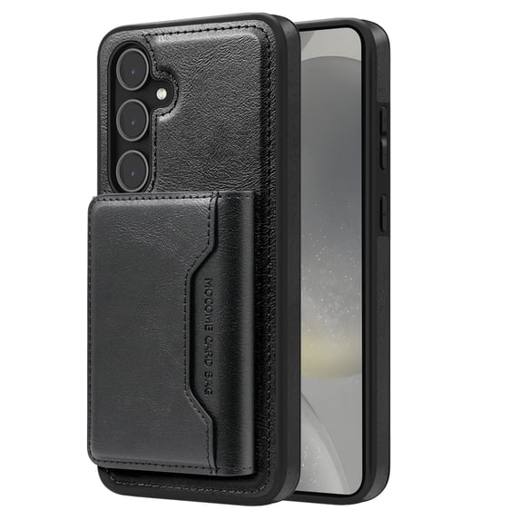 Allytechgroup Compatible with Magsafe 2 in 1 Detachable Samsung Galaxy S22 Wallet Case, PU Leather RFID Blocking Flip Kickstand with Card Holder for Samsung Galaxy S22, Black