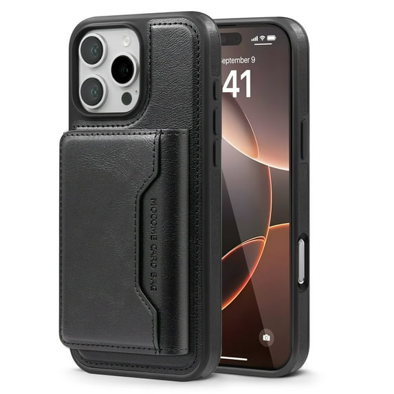 Allytechgroup Compatible Magsafe 2 in 1 Detachable iPhone 13 Pro Wallet Case, PU Leather RFID Blocking Flip Kickstand with Card Holder for Apple iPhone 13 Pro, Black