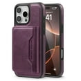 thumbnail image 1 of Allytechgroup Compatible Magsafe 2 in 1 Detachable iPhone 16 Pro Wallet Case, PU Leather RFID Blocking Flip Kickstand with Card Holder for Apple iPhone 16 Pro, Purple, 1 of 9