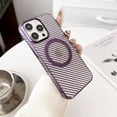 thumbnail image 1 of Allytechgroup Compatible Magsafe Phone Case for Apple iPhone 13 Pro Max, Carbon Fiber Hard Shell Anti-Scratch Wireless Charging Support Slim Fit Cover Case for Women Men, Purple, 1 of 8