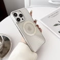 thumbnail image 1 of Allytechgroup Compatible Magsafe Phone Case for Apple iPhone 15 Pro Max, Carbon Fiber Hard Shell Anti-Scratch Wireless Charging Support Slim Fit Cover Case for Women Men, Silver, 1 of 8