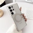 thumbnail image 1 of Allytechgroup Compatible Magsafe Phone Case for Samsung Galaxy S24 Ultra, Carbon Fiber Hard Shell Anti-Scratch Wireless Charging Support Slim Fit Cover Case for Women Men, Silver, 1 of 6