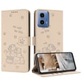 thumbnail image 1 of Allytechgroup Compatible with Motorola Edge 2025 Flip Wallet Case, PU Leather with Credit Card Slot Lanyard Military Grade Drop Protection Cover for Motorola Motorola Edge 2025, Beige, 1 of 6