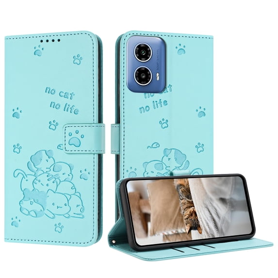 Allytechgroup Compatible with Motorola Moto G Stylus 5G (2024) Flip Wallet Case, PU Leather with Credit Card Slot Military Grade Drop Protection Cover for Moto G Stylus 5G (2024), Green