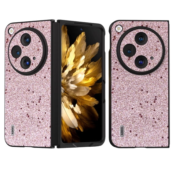 Allytechgroup Compatible with Oneplus Open/Oppo Find N3 Case Fold Phone Back Cover, Ultra Slim Shiny Glitter Shockproof Fashion Protective Cover for OnePlus Open (2023 Released) - Gold