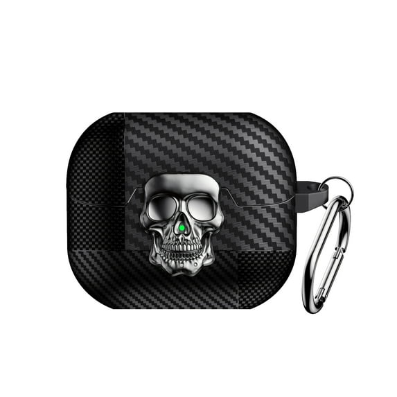 Allytechgroup Compatible with Samsung Galaxy Buds 3/3pro (USB-C), Compatible with MagSafe Support Wireless Charging Drop Protection Cover with Lanyard Magnetic Lid Lock for Men, Silver