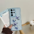 thumbnail image 1 of Allytechgroup Compatible with Samsung Galaxy S21 Case, Clear Shockproof Soft Cover Butterfly Printed Design Soft TPU Protective Case with Air Cushion Corners for Women Girls, Blue, 1 of 9