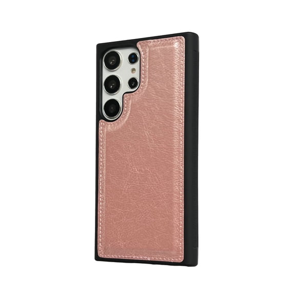 Allytechgroup Compatible with Samsung Galaxy S21 Ultra Case, PU Leather Slim Fit for Women Men Shockproof Protective Back Cover Phone Case for Samsung Galaxy S21 Ultra, Rosegold