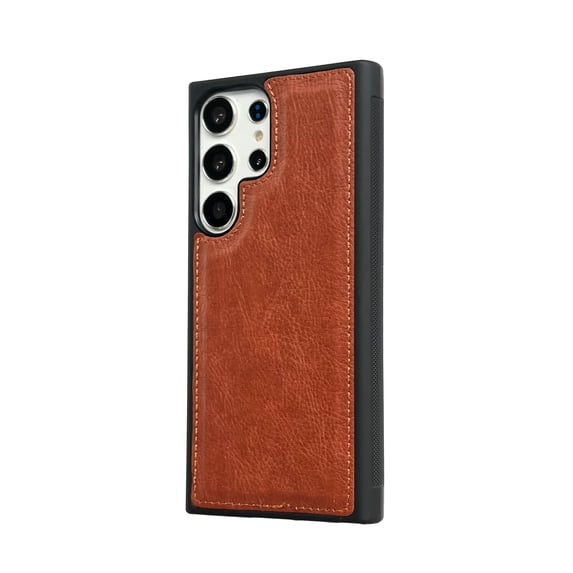 Allytechgroup Compatible with Samsung Galaxy S22 Plus Case, PU Leather Slim Fit for Women Men Shockproof Protective Back Cover Phone Case for Samsung Galaxy S22 Plus, Brown