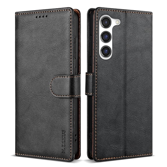 Allytechgroup Compatible with Samsung Galaxy S23 FE Wallet Case, PU Leather Flip Case with Card Holders RFID Blocking Shockproof Protective Phone Cover for Women Men, Black
