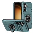 thumbnail image 1 of Allytechgroup Compatible with Samsung Galaxy S23 Ultra Case,Shockproof Anti-Fingerprint Cover with Ring Stand,Card Slots,Magnetic Phone Case For Samsung Galaxy S23 Ultra, Green, 1 of 7