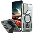 thumbnail image 1 of Allytechgroup Compatible with Samsung Galaxy S24+ Case with Camera Kiackstand, Compatible with MagSafe Military Grade Drop Protection Magnetic Phone Case for Women Men, Gray, 1 of 6