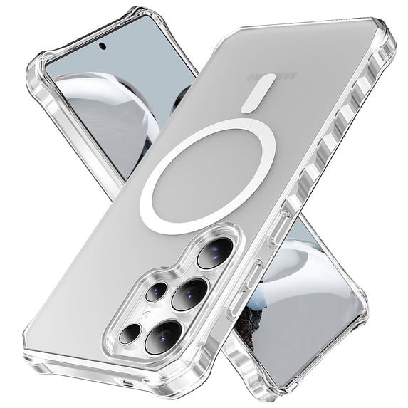Allytechgroup Compatible with Samsung Galaxy S24 Ultra Case for Women Girls, Compatible with Magsafe Slim Phone Case Shockproof Magnetic Back Cover for Samsung Galaxy S24 Ultra, Clear