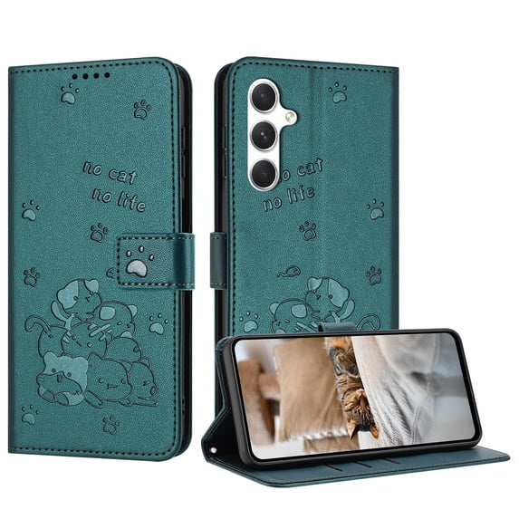 Allytechgroup Compatible with Samsung Galaxy S25 Edge Flip Wallet Case, PU Leather with Credit Card Slot Lanyard Military Grade Drop Protection Cover for Samsung Galaxy S25 Edge, Darkgreen