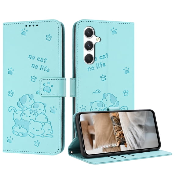 Allytechgroup Compatible with Samsung Galaxy S25 Edge Flip Wallet Case, PU Leather with Credit Card Slot Lanyard Military Grade Drop Protection Cover for Samsung Galaxy S25 Edge, Green