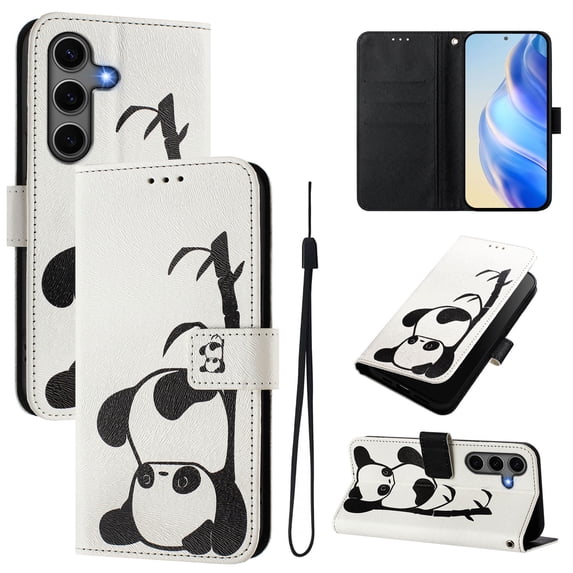 Allytechgroup Compatible with Samsung Galaxy S26+ Wallet Case, Built-in Lanyard Credit Card Holder PU Leather Flip Kickstand Protective Shockproof Cover for Samsung Galaxy S26+, A