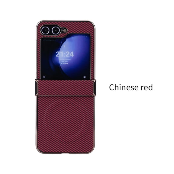 Allytechgroup Compatible with Samsung Galaxy Z Flip 3 Case, Slim Lightweight Support Wireless Charging Slim Lightweight Shockproof Magnetic Back Cover Bumper for Samsung Galaxy Z Flip 3, Red