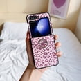 thumbnail image 1 of Allytechgroup Compatible with Samsung Galaxy Z Flip 3 with Ring, Slim Lightweight Phone Case for Women Mne Slim Fit Leopard Print Pattern Shockproof Anti-Scratch Drop Protection, Pink, 1 of 9