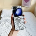 thumbnail image 1 of Allytechgroup Compatible with Samsung Galaxy Z Flip 4 with Ring, Slim Lightweight Phone Case for Women Mne Slim Fit Leopard Print Pattern Shockproof Anti-Scratch Drop Protection, White, 1 of 9