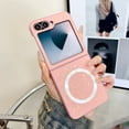 thumbnail image 1 of Allytechgroup Compatible with Samsung Galaxy Z Flip 5 Case, Support Wireless Charging Slim Lightweight Phone Case Shockproof Protective Back Cover for Samsung Galaxy Z Flip 5 Case, Pink, 1 of 7