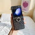thumbnail image 1 of Allytechgroup Compatible with Samsung Galaxy Z Flip 7 with Ring, Slim Lightweight Phone Case for Women Mne Slim Fit Leopard Print Pattern Shockproof Anti-Scratch Drop Protection, Black, 1 of 9