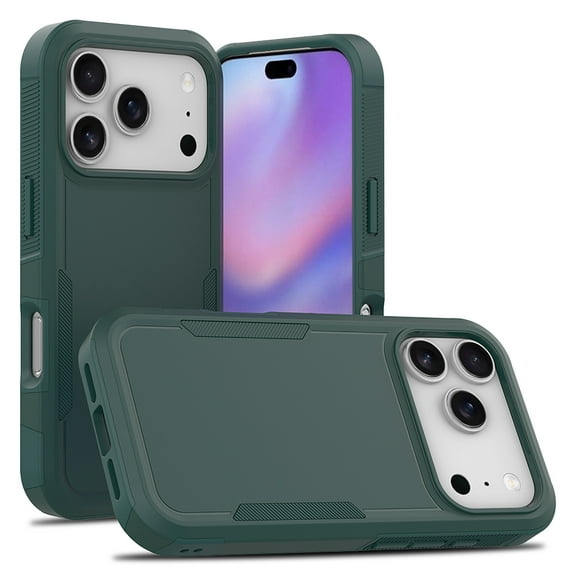 Allytechgroup Compatible for Apple iPhone 17, Rugged Shockproof Military Grade Protection Dual Layers Hard PC TPU Phone Case for iPhone 17, Darkgreen