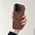 thumbnail image 1 of Allytechgroup Compatible with iPhone 12 Case for Women Girls, Slim Fit Leopard Print Pattern Shockproof Anti-Scratch Protection Bumper Phone Case for iPhone 12 Case, Brown, 1 of 7